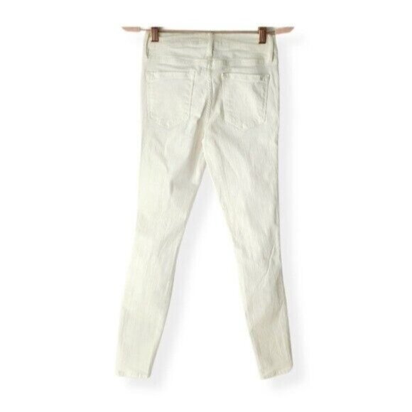 FRAME Distressed White Skinny de Jeanne Jeans - Picture 3 of 9